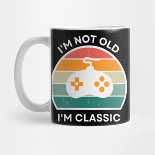 I'm not old, I'm Classic | Game Controller | Retro Hardware | Vintage Sunset | '80s '90s Video Gaming Mug